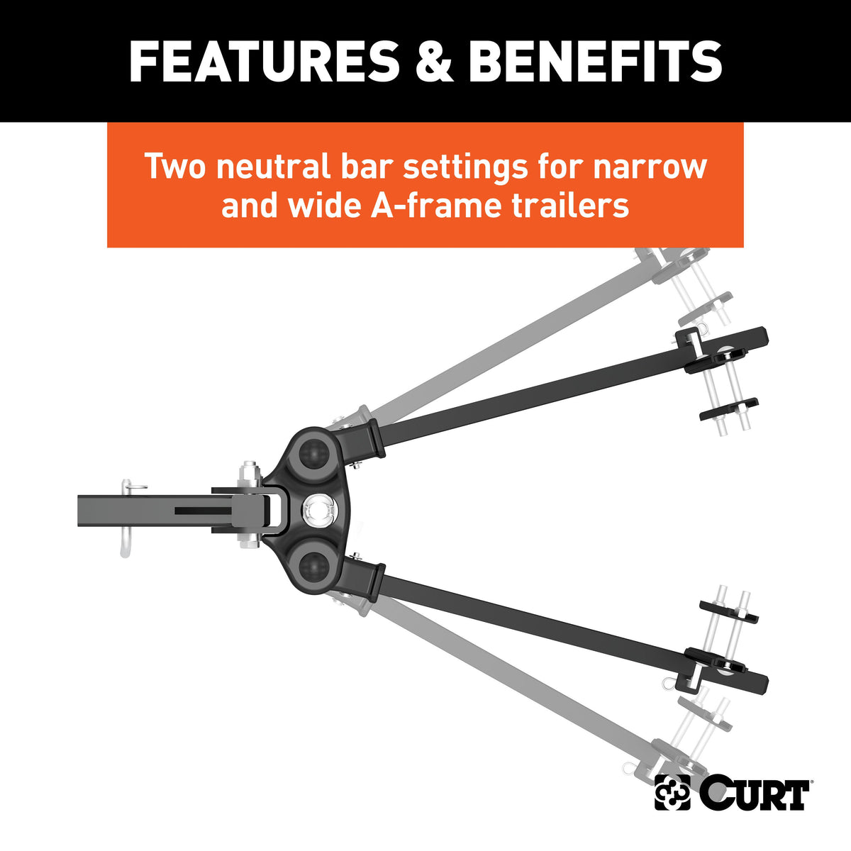 CURT 17501 TruTrack 4P Weight Distribution Hitch with 4x Sway Control, Up to 15K, 2-In Shank, 2-5/16-Inch Ball