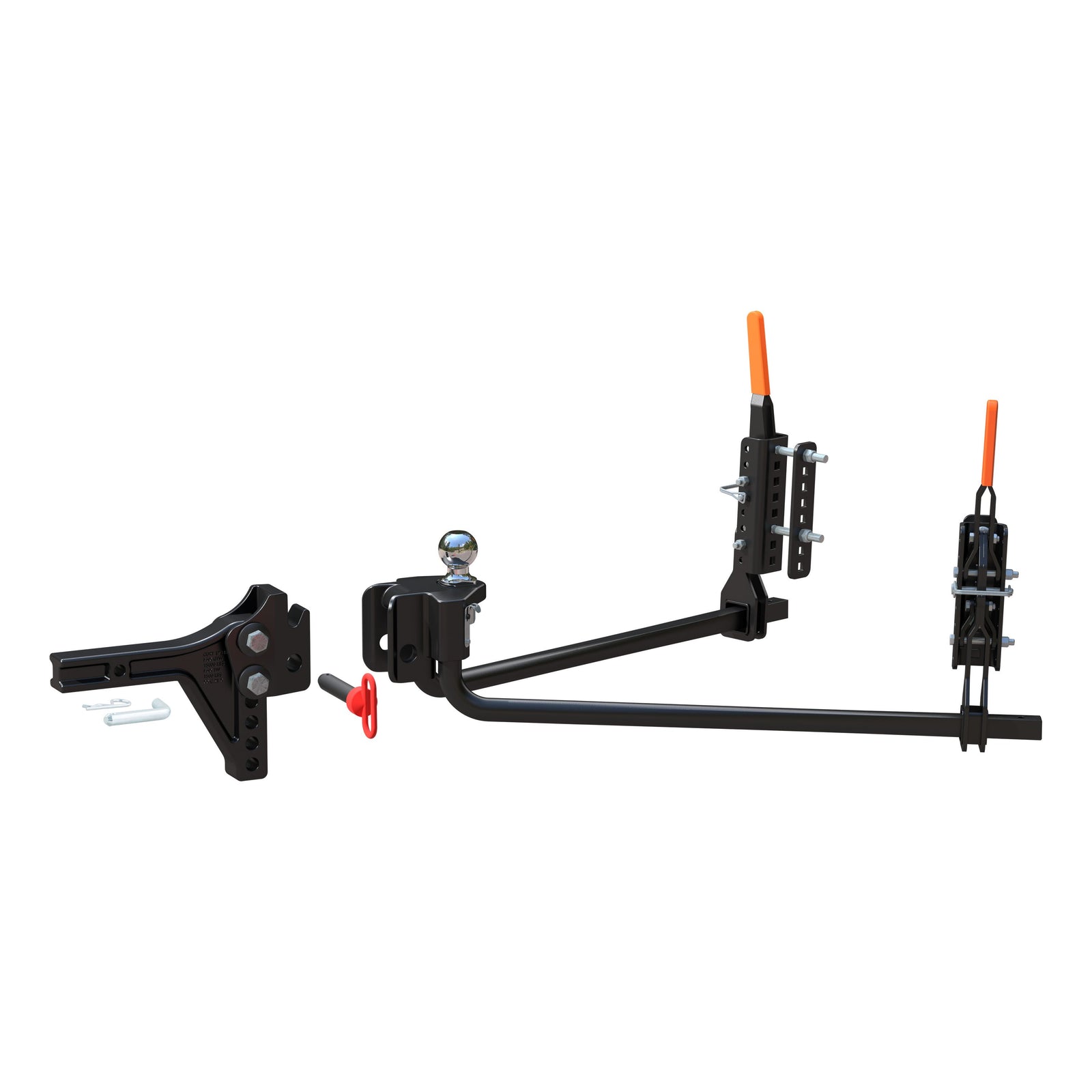 CURT 17510 TruTrack 2P Trailer-Mounted Weight Distribution Hitch with Sway Control, 8-10K