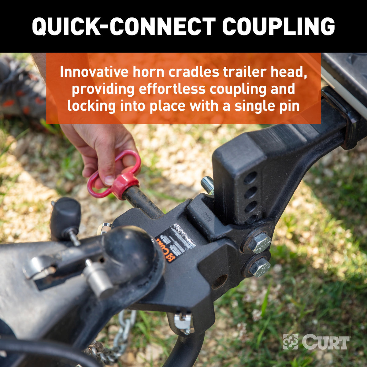 CURT 17510 TruTrack 2P Trailer-Mounted Weight Distribution Hitch with Sway Control, 8-10K