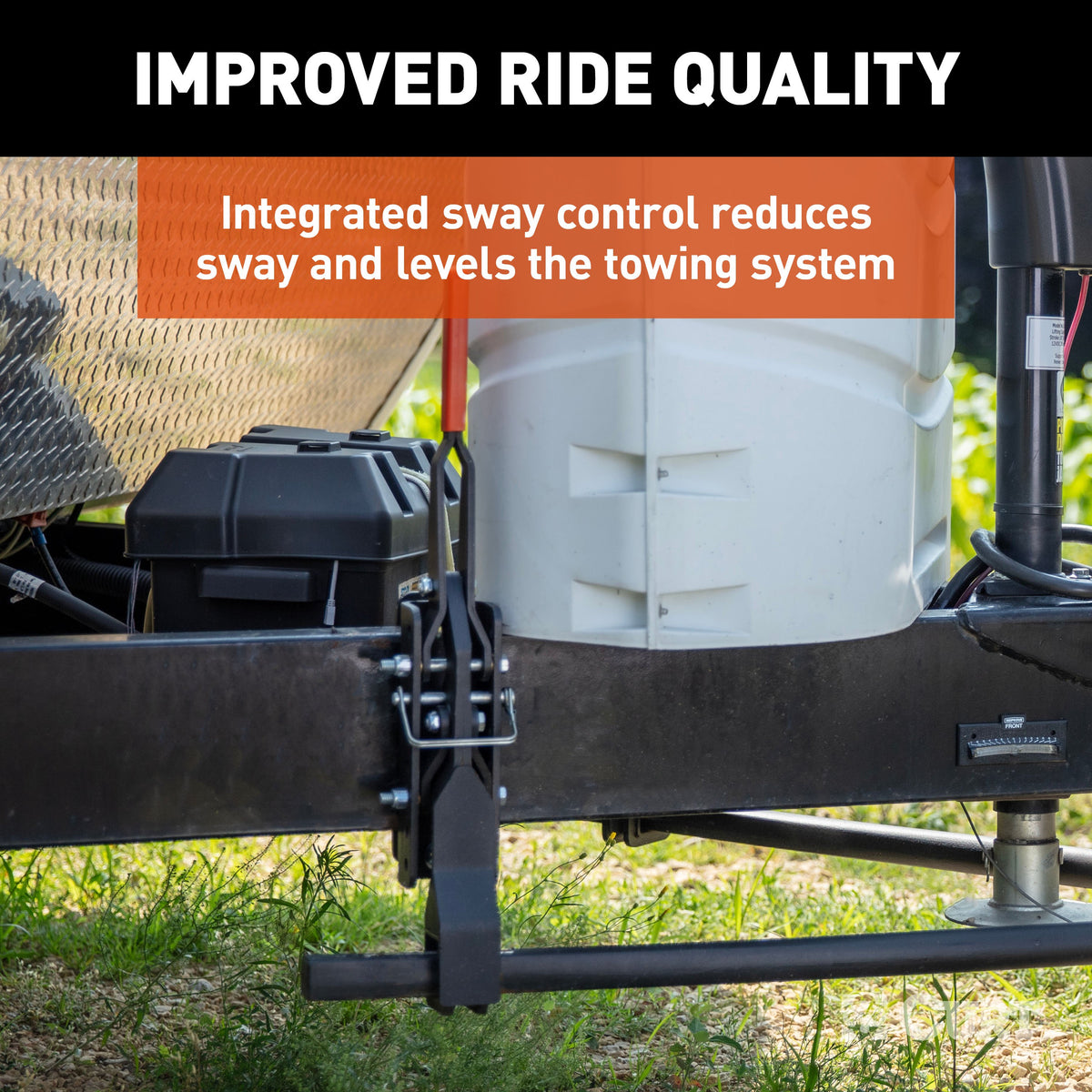 CURT 17510 TruTrack 2P Trailer-Mounted Weight Distribution Hitch with Sway Control, 8-10K