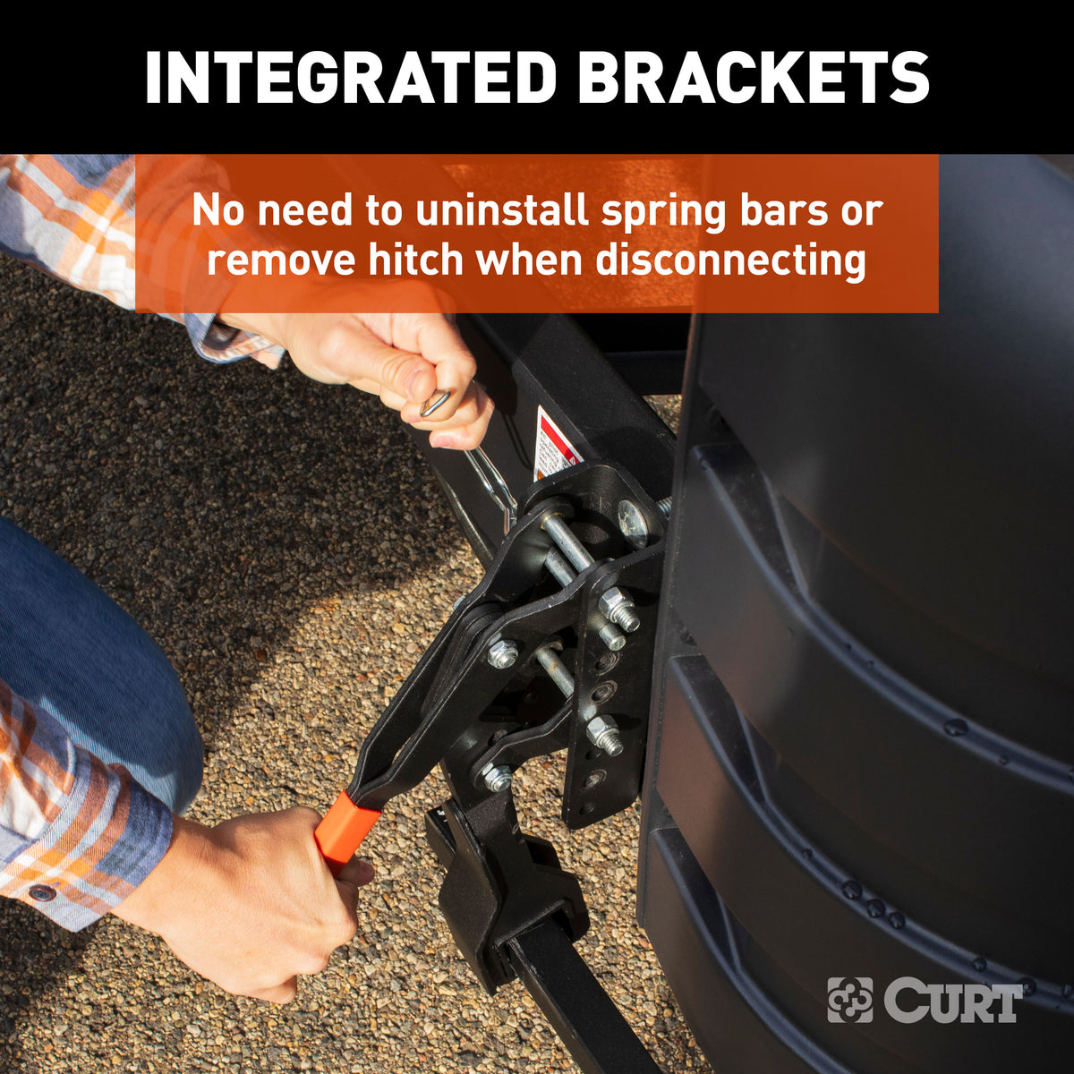 CURT 17520 TruTrack 4P Trailer-Mounted Weight Distribution Hitch with Active Sway Control, Up to 10,000 GTW