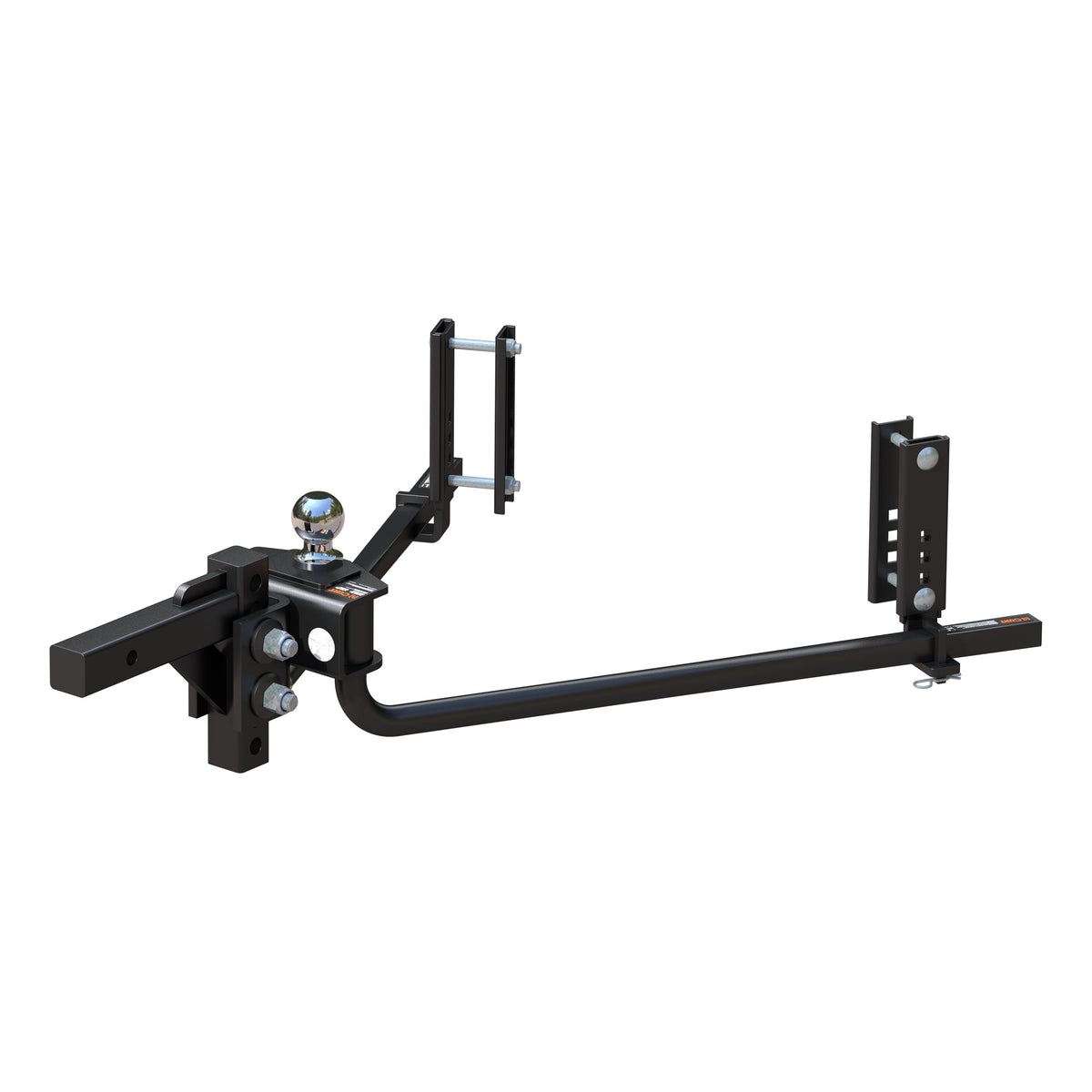 CURT 17599 TruTrack 2P Round Bar Weight Distribution Hitch with 2x Sway Control, Up to 8K, 2-In Shank, 2-5/16-Inch Ball