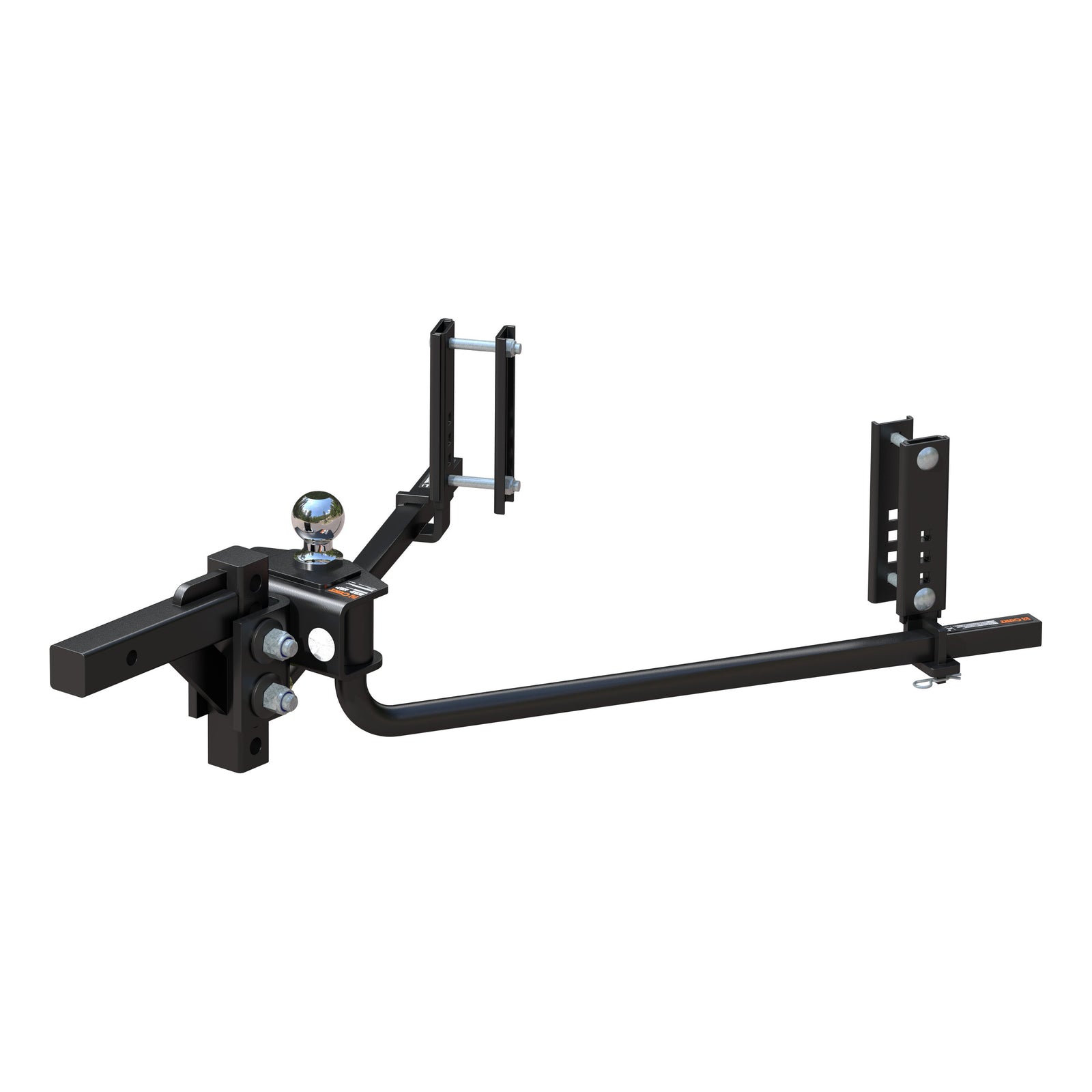 CURT 17599 TruTrack 2P Round Bar Weight Distribution Hitch with 2x Sway Control, Up to 8K, 2-In Shank, 2-5/16-Inch Ball