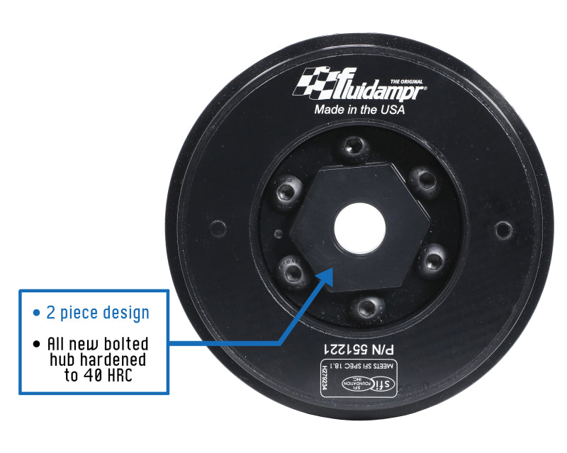 Fluidampr 91-08 VW Golf/05-12 Passat B6/B7 / 03-10 Audi TT Steel Internally Balanced Damper - 551221