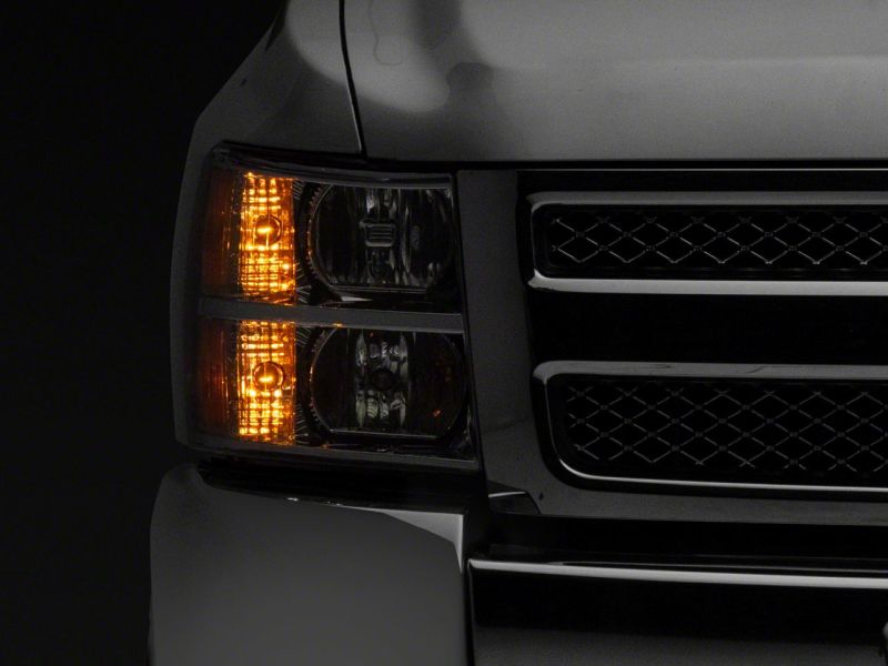 Raxiom 07-14 Chevrolet Silverado 1500 Axial OEM Rep Headlights- Chrome Housing (Clear Lens) - S122323
