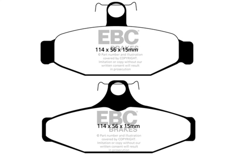 EBC 83-87 Chevrolet Corvette (C4) 5.7 Ultimax2 Front Brake Pads - UD294 for 1984-1987 Chevrolet Corvette - front view