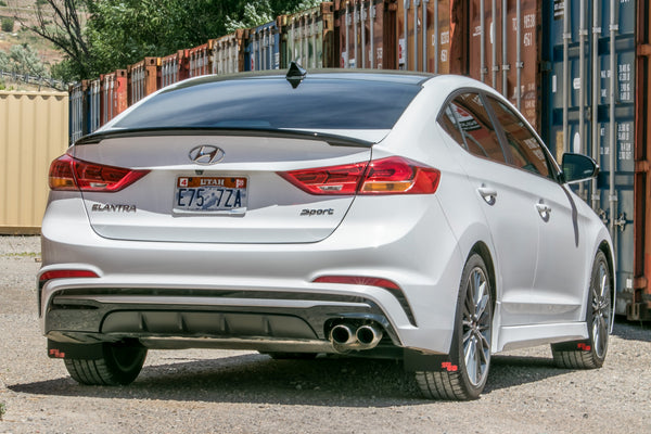 RokBlokz - Hyundai Elantra Sport Sedan 2017-2018 Mud Flaps for 2017-2018 Hyundai Elantra - front view