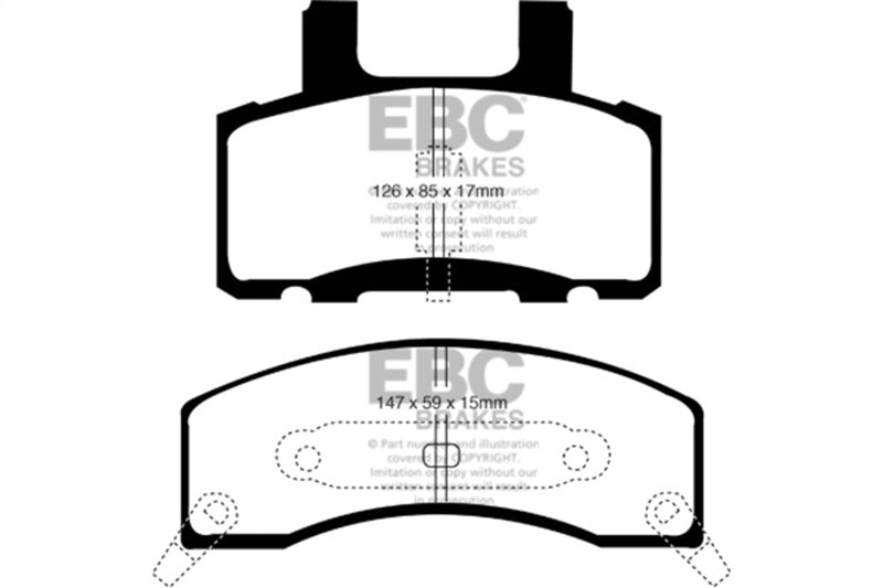 EBC 90-93 Chevrolet C20 8600 LB Ultimax2 Front Brake Pads - UD370