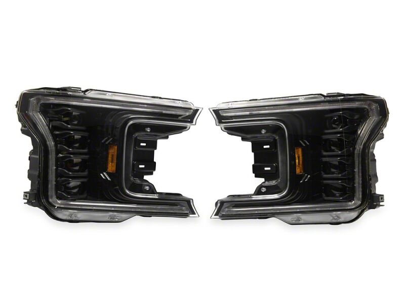 Raxiom 18-20 Ford F-150 CXR Series LED Headlights with Amber DRL- Black Housing- Clear Lens - T593911 - close-up view 2