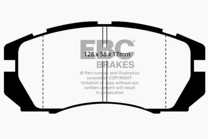EBC 95-96 Subaru Impreza 2.2 Redstuff Front Brake Pads - DP3966C