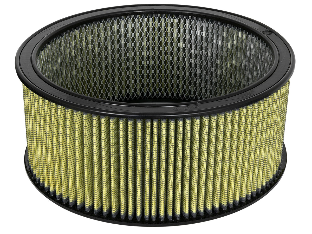 aFe MagnumFLOW Air Filters Round Racing PG7 A/F RR PG7 14OD x 12ID x 6H IN with E/M - 18-11477