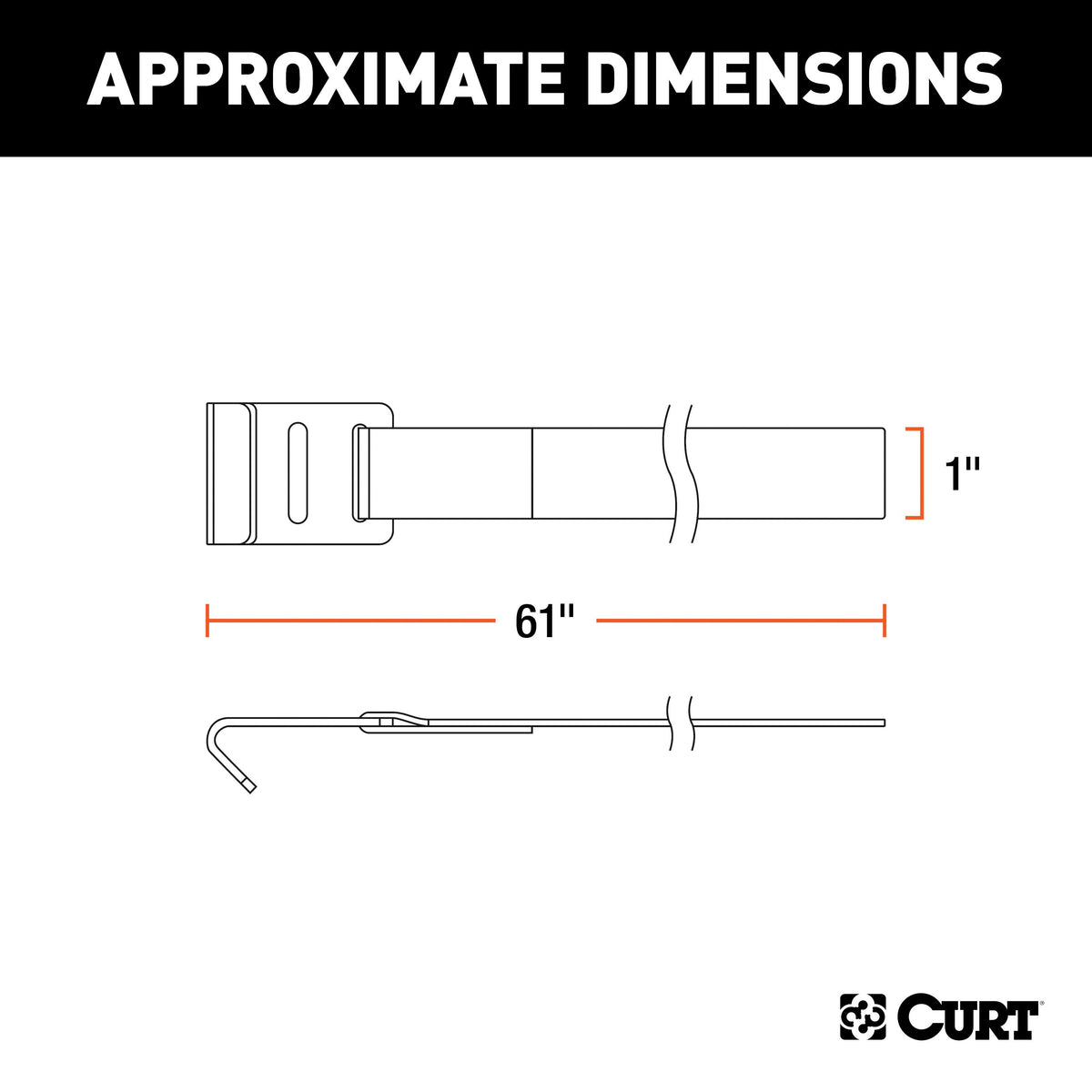 CURT 18050 61-Inch Bike Rack Support Strap