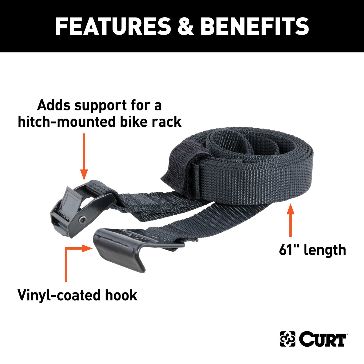 CURT 18050 61-Inch Bike Rack Support Strap