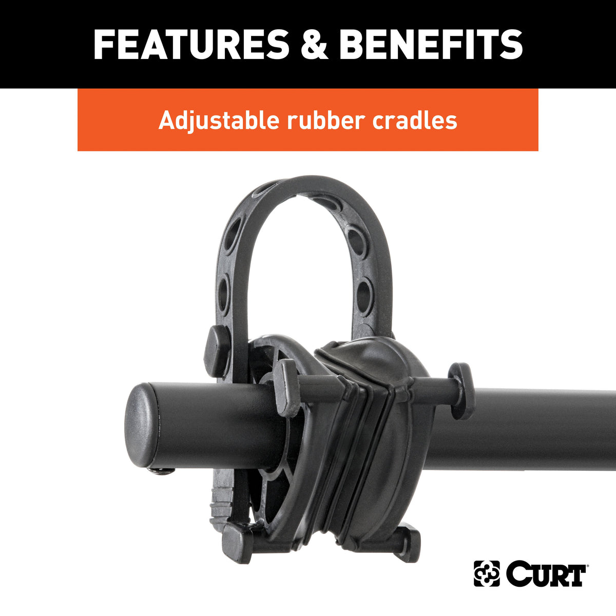 CURT 18065 Premium Trailer Hitch Bike Rack Mount, Fits 2-Inch Receiver, 5 Bicycles