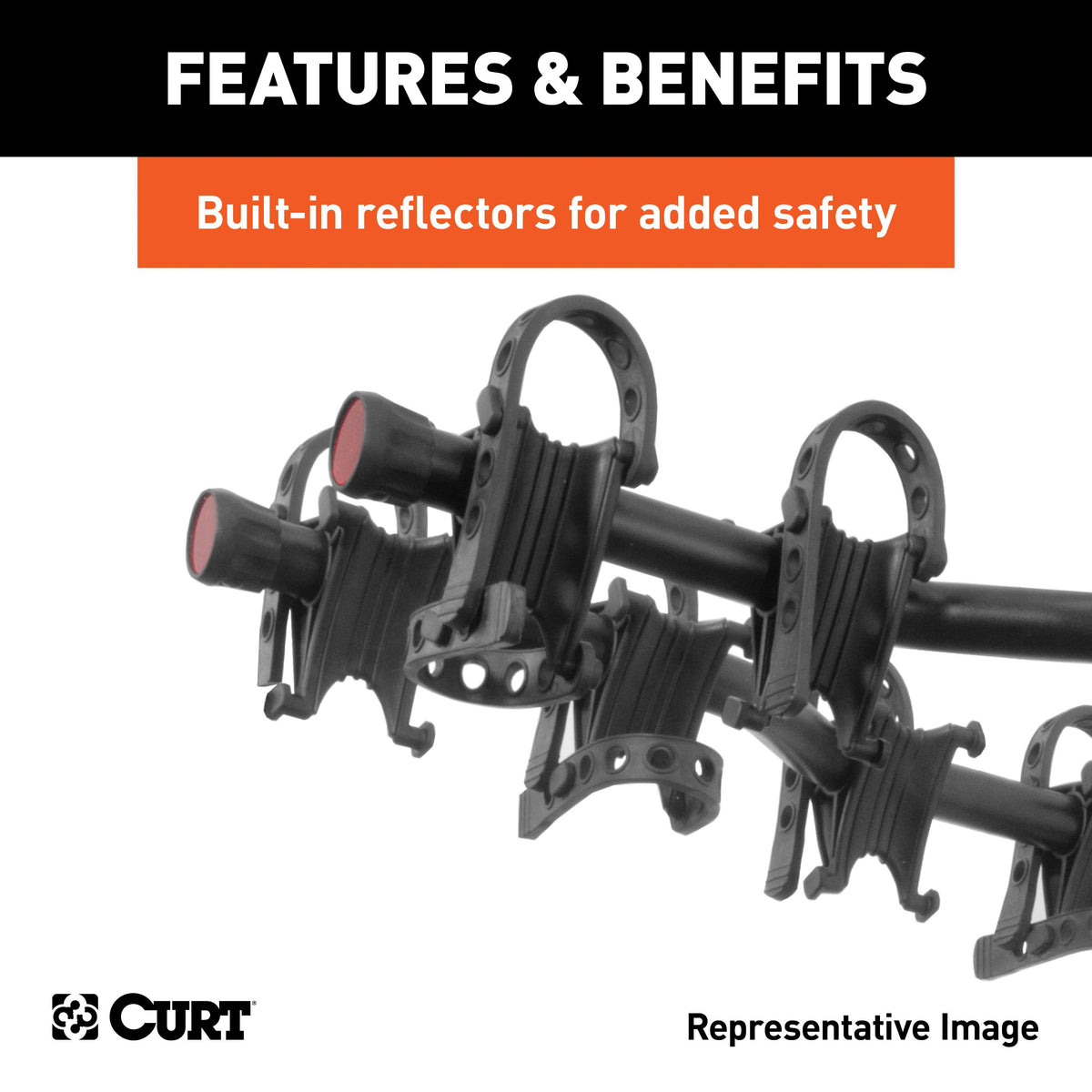 CURT 18065 Premium Trailer Hitch Bike Rack Mount, Fits 2-Inch Receiver, 5 Bicycles