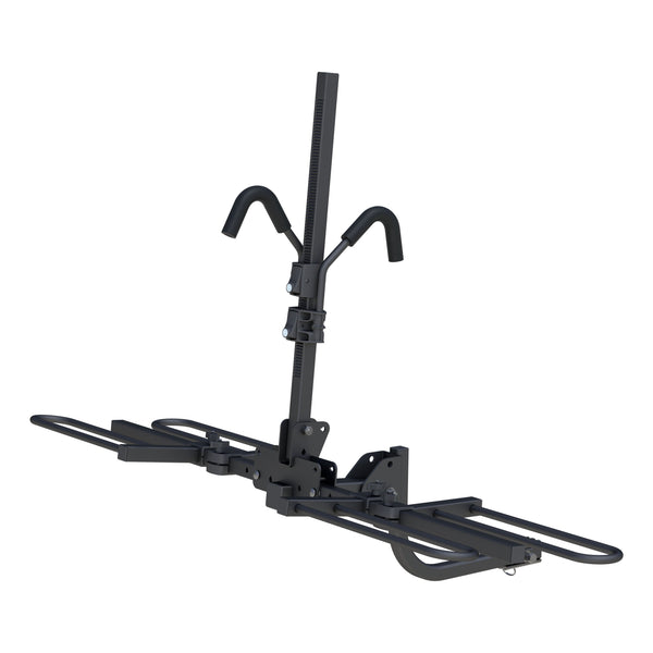 CURT 18085 Secure Locking Tray-Style Trailer Hitch Bike Rack Mount, 2 Bikes, Fits 1-1/4, 2-Inch Receiver
