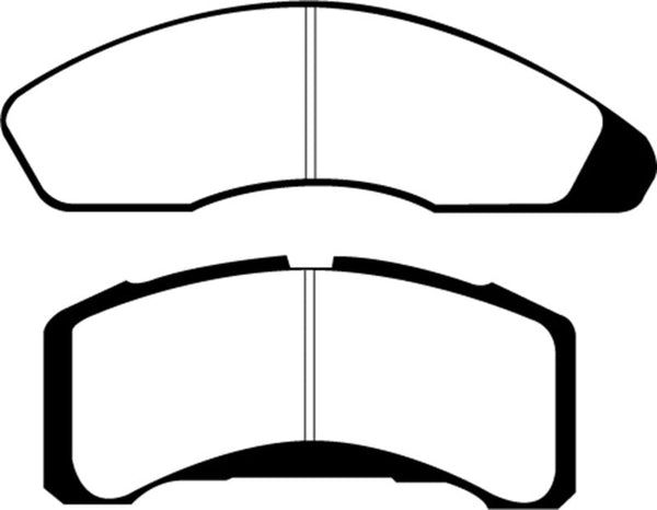 EBC 78-83 Ford Fairmont 2.3 Redstuff Front Brake Pads - DP31151C for 1978-1983 Ford Fairmont - front view