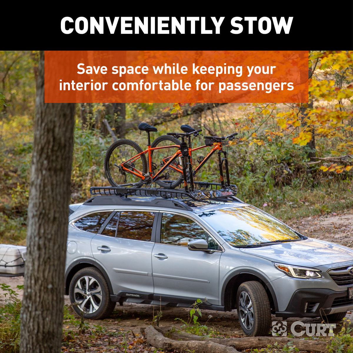 CURT 18124 6 sq. ft. Black Steel Roof Rack Cargo Carrier Extension