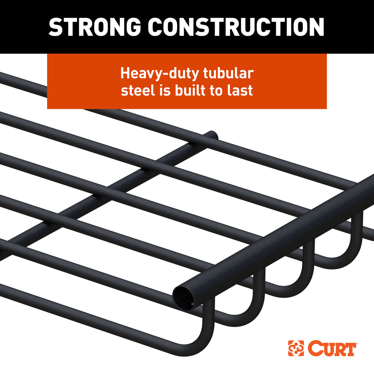 CURT 18124 6 sq. ft. Black Steel Roof Rack Cargo Carrier Extension