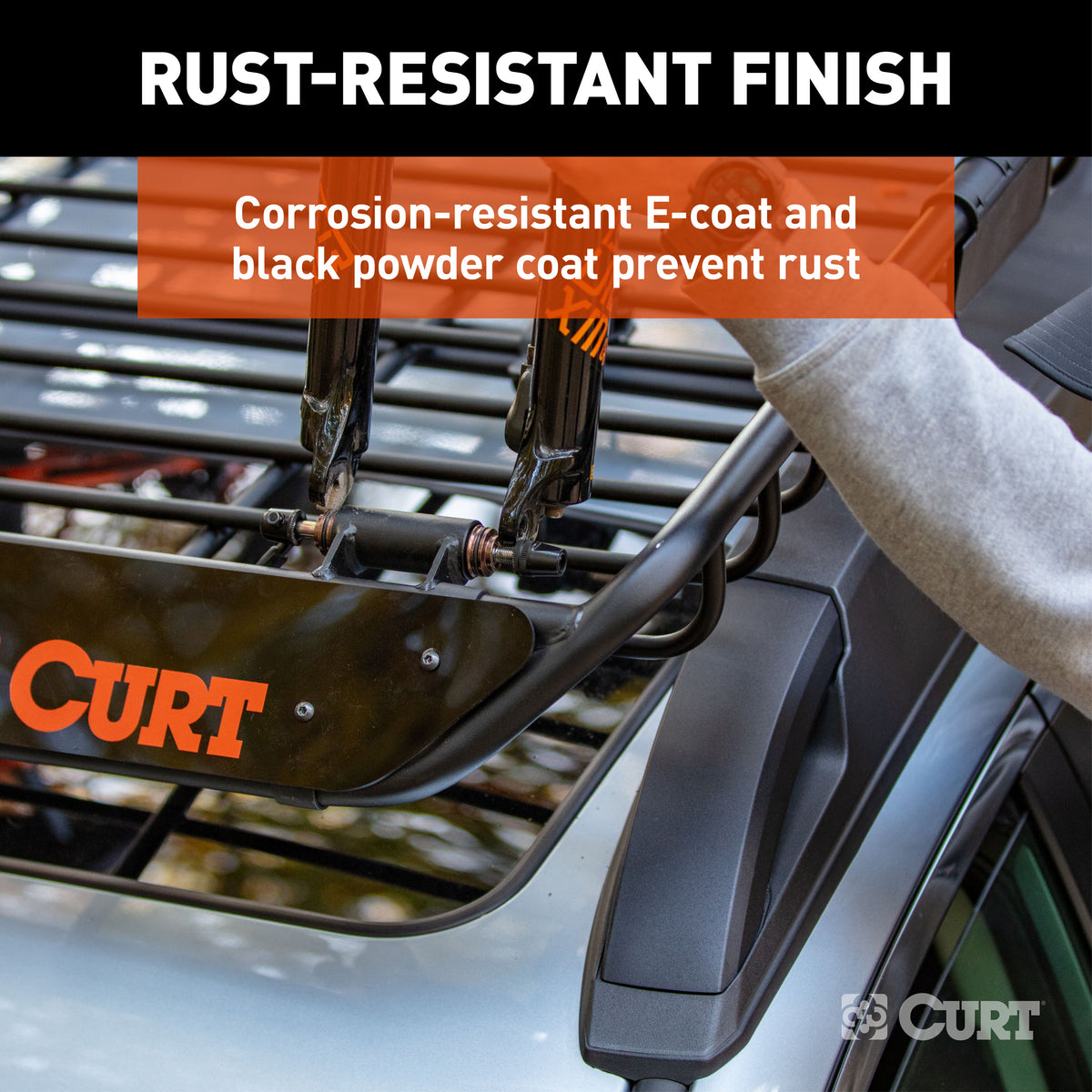 CURT 18124 6 sq. ft. Black Steel Roof Rack Cargo Carrier Extension