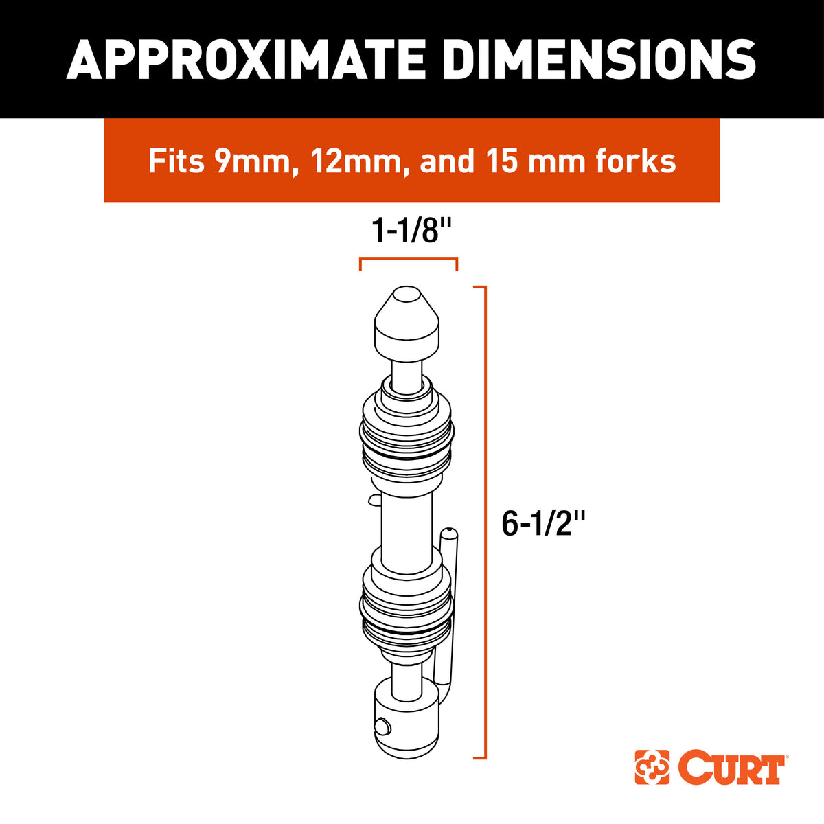 CURT 18125 Quick-release Bike Mount Accessory for 18123 Roof Rack