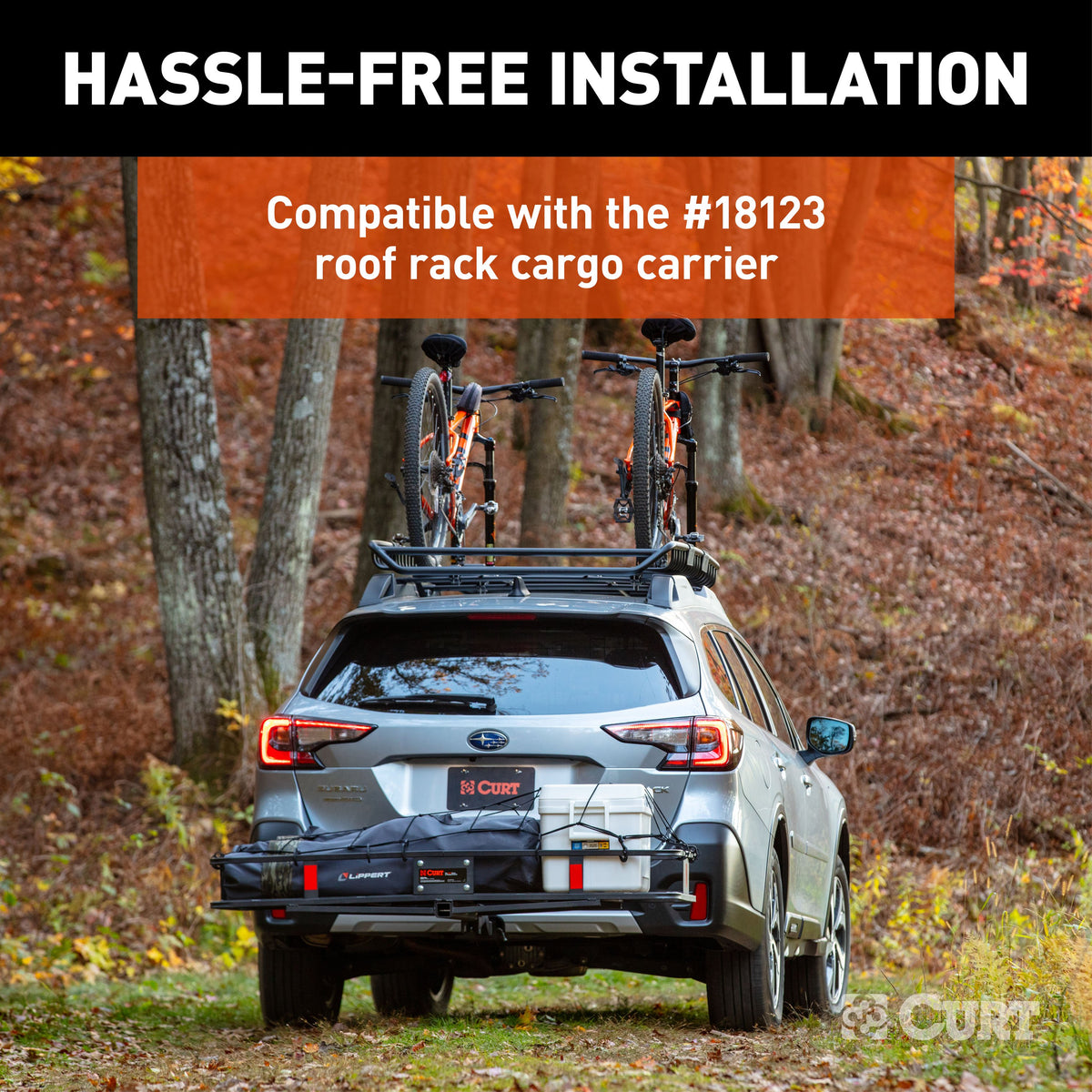 CURT 18125 Quick-release Bike Mount Accessory for 18123 Roof Rack