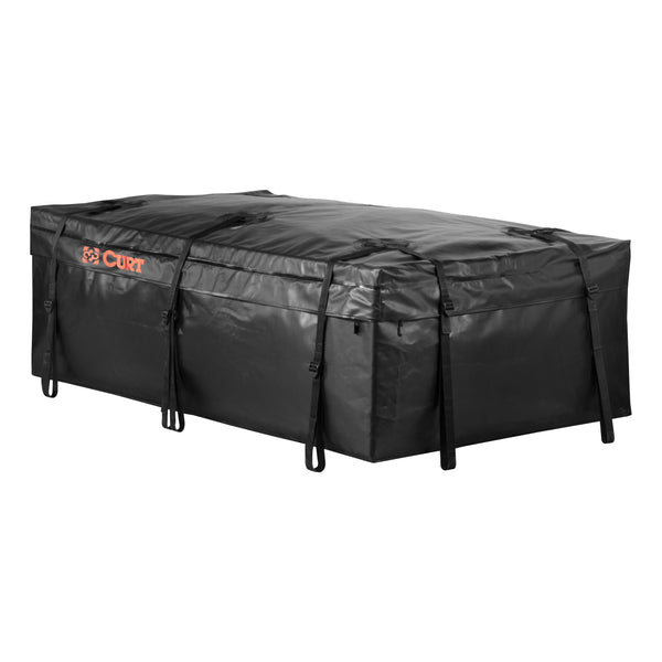 CURT 18221 59 x 34 x 18-Inch Weather-Resistant Black Vinyl Roof Rack Cargo Bag for Roof Basket