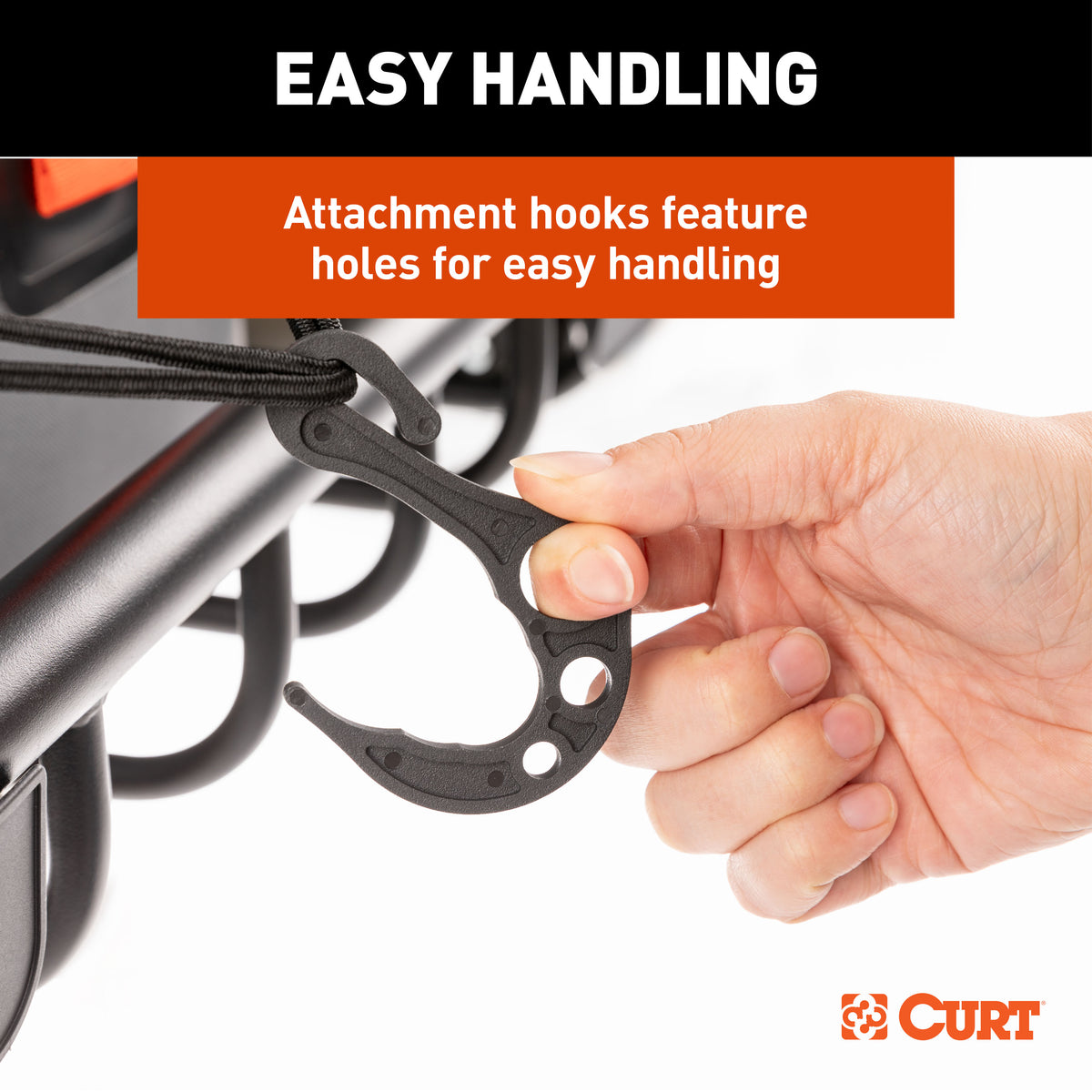 CURT 18223 43 x 24-Inch Elastic Cargo Net with Hooks for Hitch Carrier