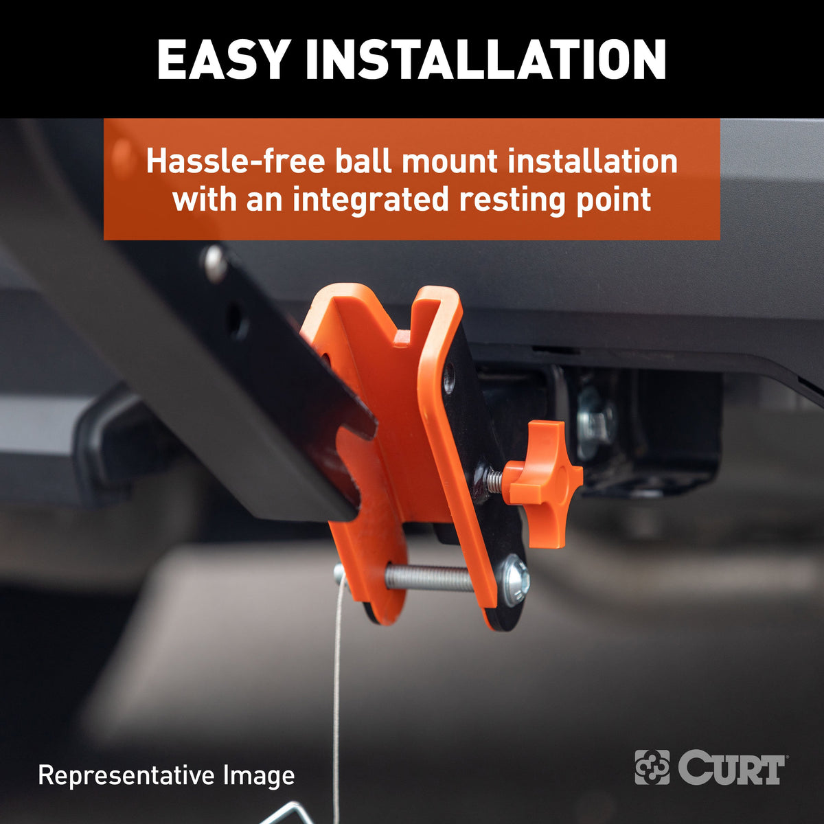 CURT 18416 ActiveLink Hitch Ball Mount, Fits 2-Inch Trailer Couplers, 3,500 Pounds GTW