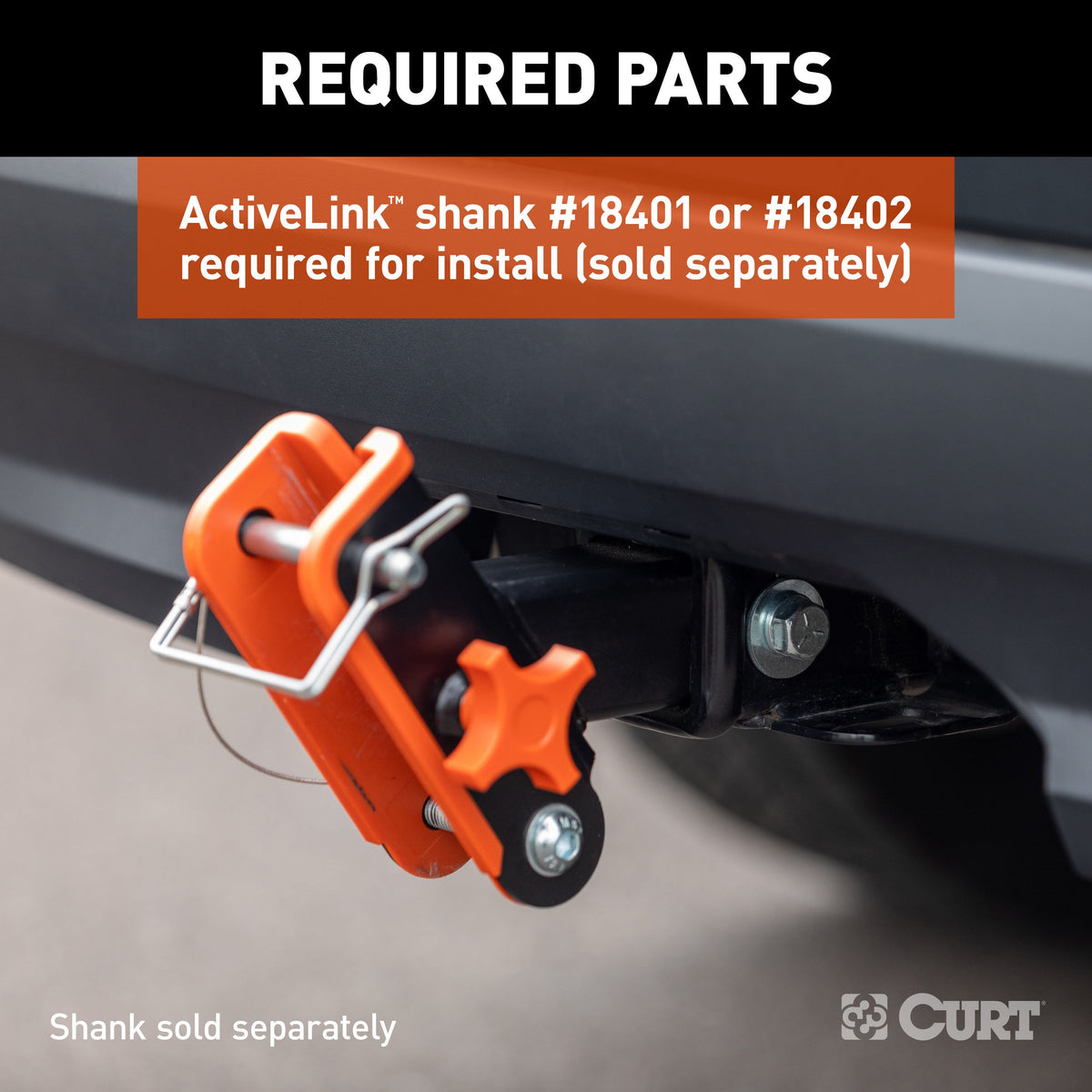CURT 18416 ActiveLink Hitch Ball Mount, Fits 2-Inch Trailer Couplers, 3,500 Pounds GTW