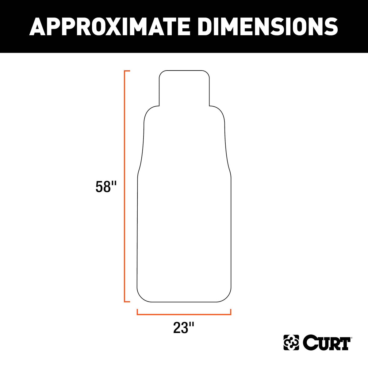 CURT 18502 Seat Defender 58-Inch x 23-Inch Brown Waterproof Universal Bucket Car Seat Cover Protector