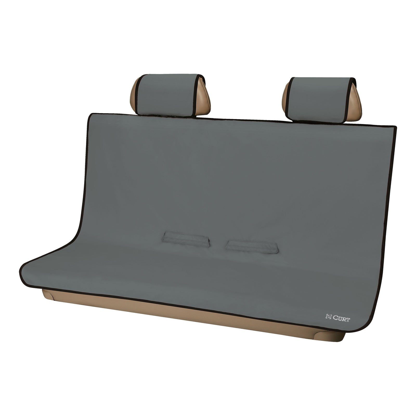 CURT 18510 Seat Defender 58-Inch x 55-Inch Grey Waterproof Universal Bench Car Seat Cover Protector