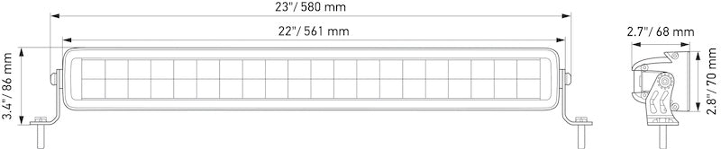 Hella Universal Black Magic 21in Double Light Bar - Driving Beam - 358176401