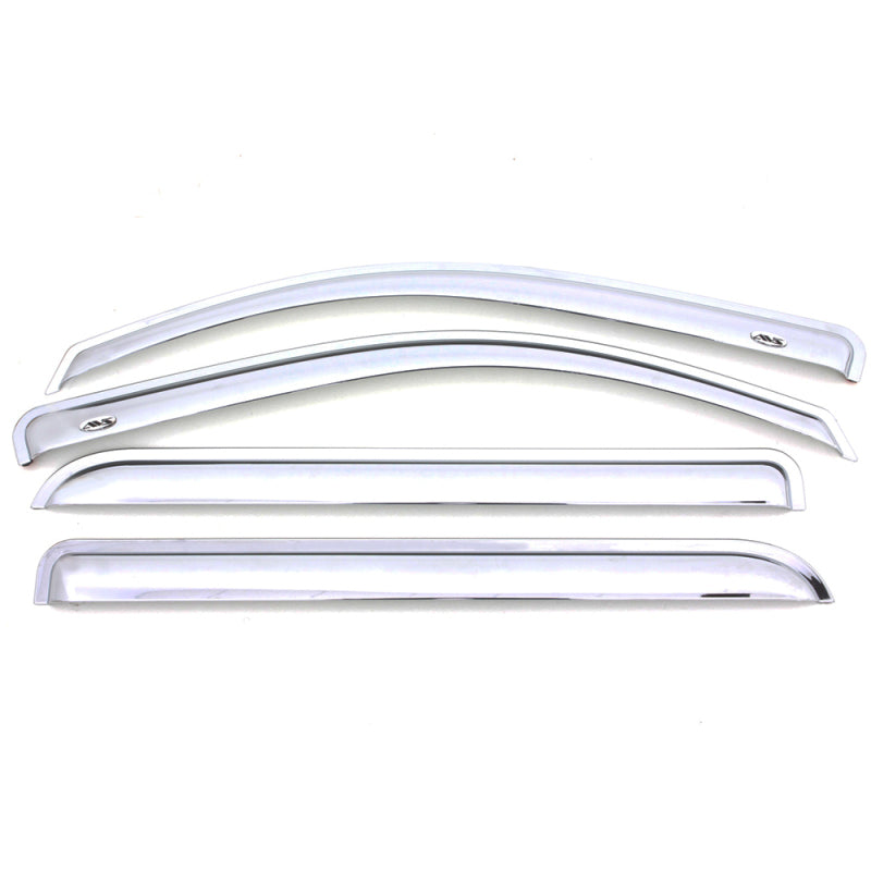 AVS 15-18 Chevy Silverado 2500 Crew Cab Ventvisor Front &amp; Rear Window Deflectors 4pc - Chrome - 684536