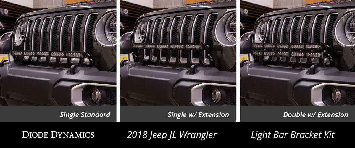 Diode Dynamics 18-21 Jeep JL Wrangler/Gladiator SS30 Bumper Bracket Kit - DD6027