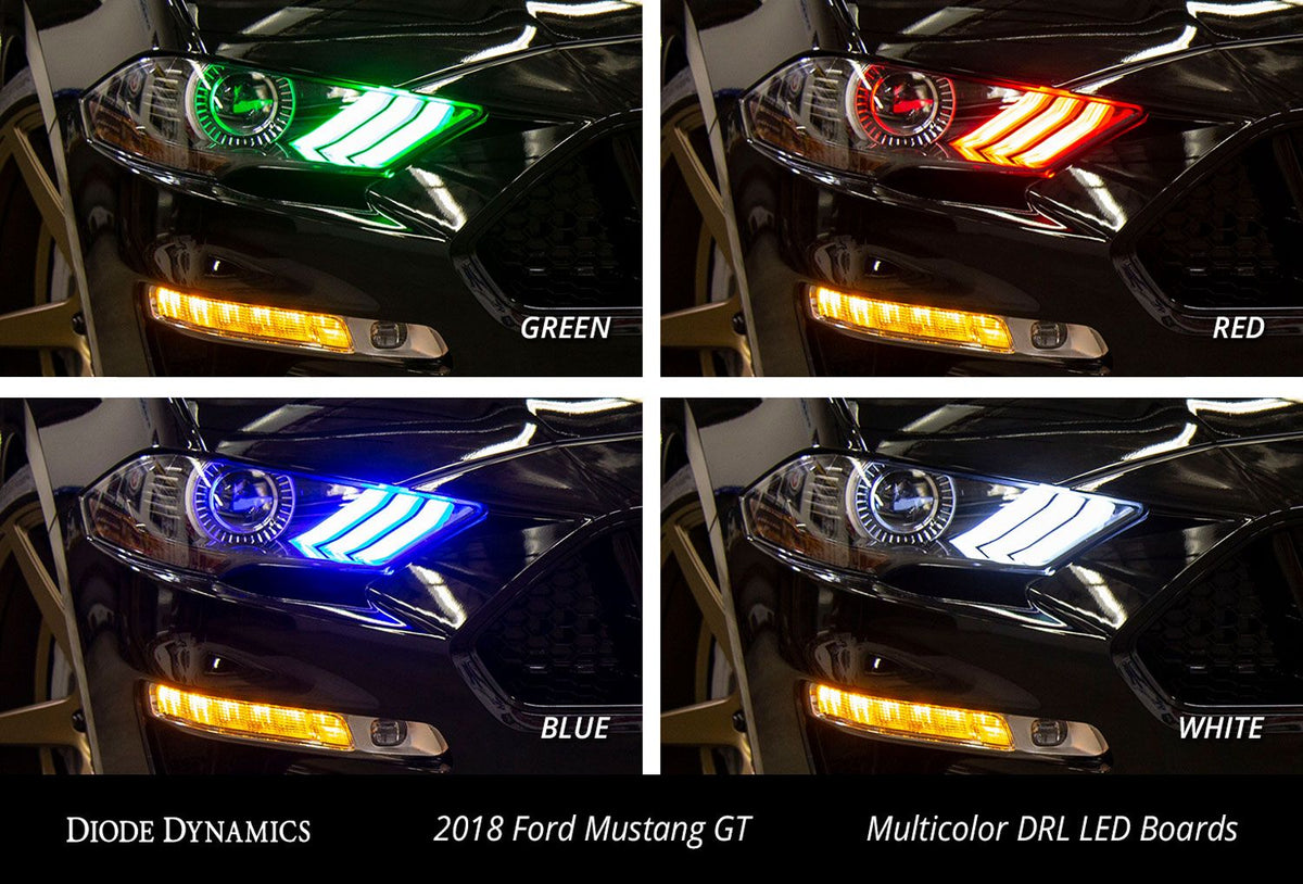 Diode Dynamics 18-23 EU/AU Ford Mustang RGBWA DRL LED Boards - DD2254