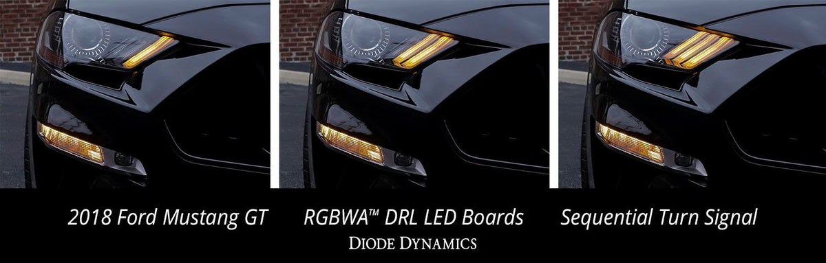 Diode Dynamics 18-23 EU/AU Ford Mustang RGBWA DRL LED Boards - DD2254