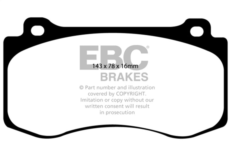 EBC 06-10 Jeep Grand Cherokee SRT-8 6.1L Extra Duty Front Brake Pads - ED91764