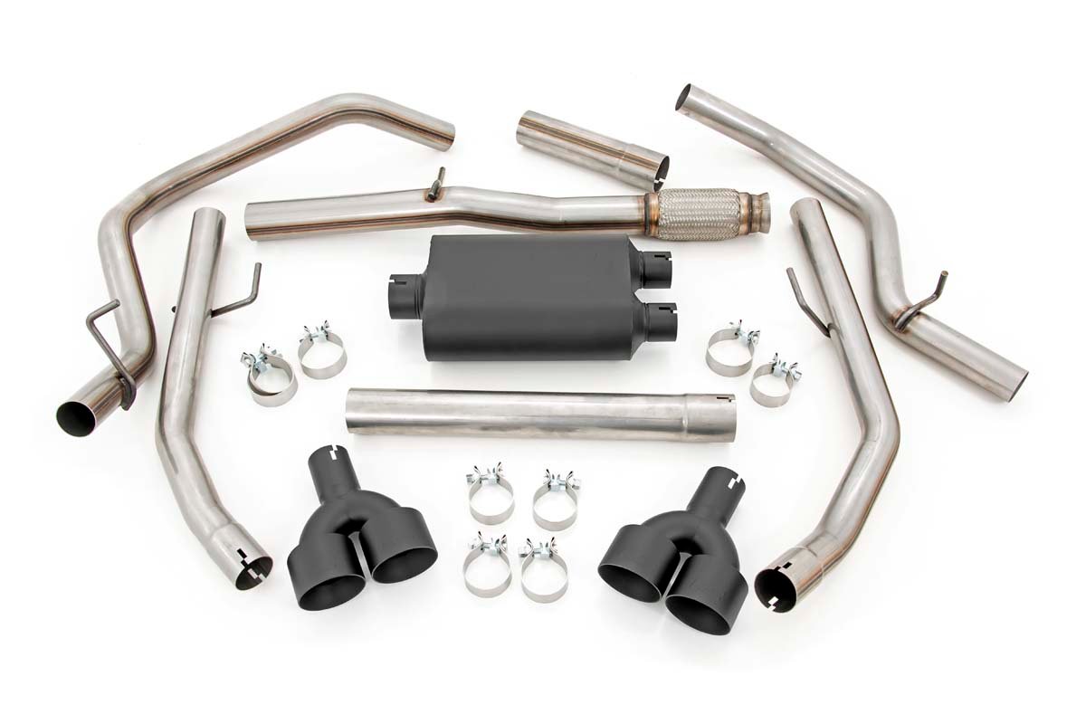 Rough Country - Performance Cat-Back Exhaust - 6.2L - 5'8" & 6'6" Bed - Chevy/GMC Sierra/Silverado 1500 (19-25) - 96014 for 2