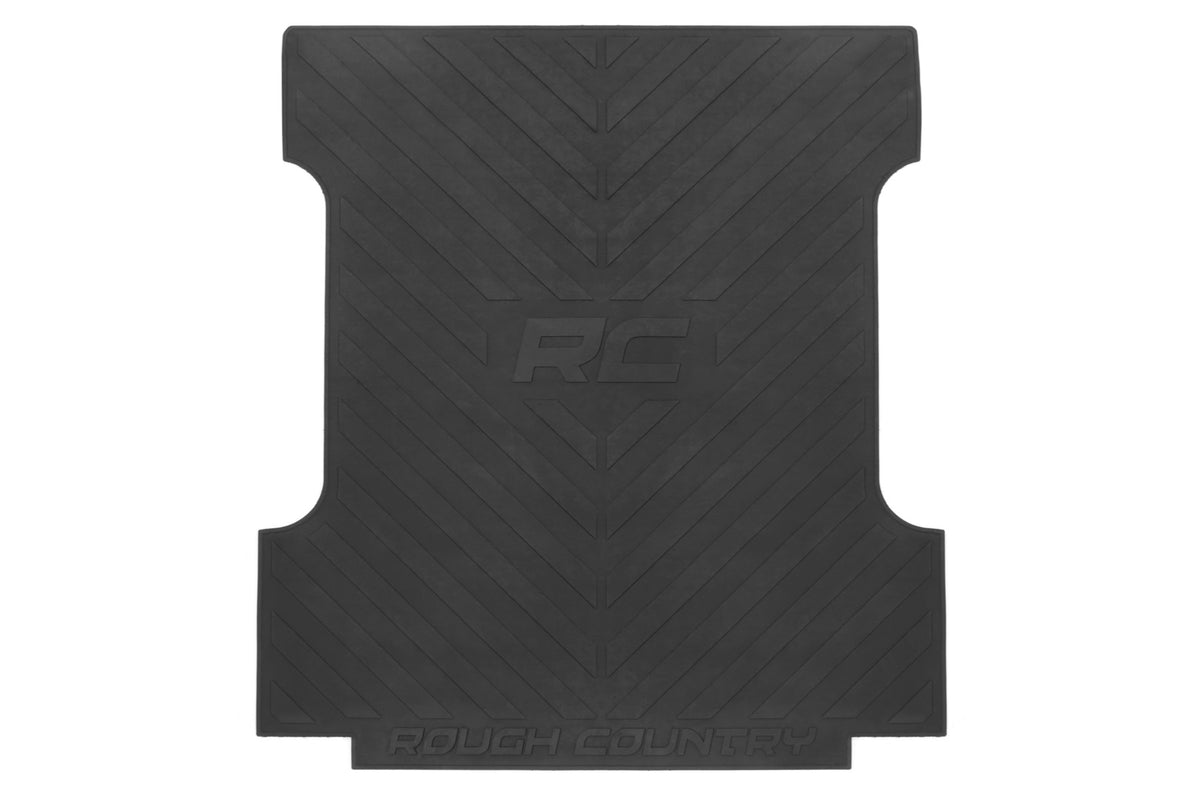 Rough Country - Bed Mat - 6'4" Bed - RC Logo - Ram 1500 (19-26)/1500 TRX (21-24) - RCM679 by Rough Country - angle view