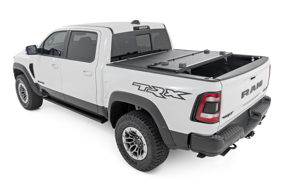 Rough Country - Hard Low Profile Bed Cover - 5'7" Bed - No Rambox - Ram 1500 (19-25)/1500 TRX (21-24) - 47320550B by Rough Co