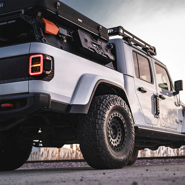 AlphaRex 19-24 Jeep Gladiator JT Nova-Series Prismatic LED Tail Lights - Alpha-Black - 602050