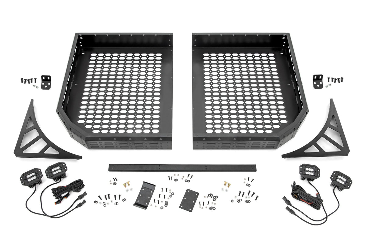 Rough Country - Cargo Rack - Dual 2" Black LED Pairs - Flush Mount - CFMOTO U10 1000 PRO