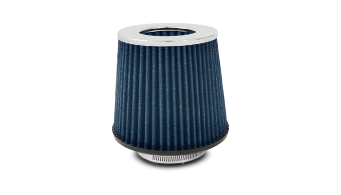 Vibrant Open Funnel Perf Air Filter (5in Cone O.D. x 5in Tall x 2.75in inlet I.D.) Chrome Filter Cap - 1923C