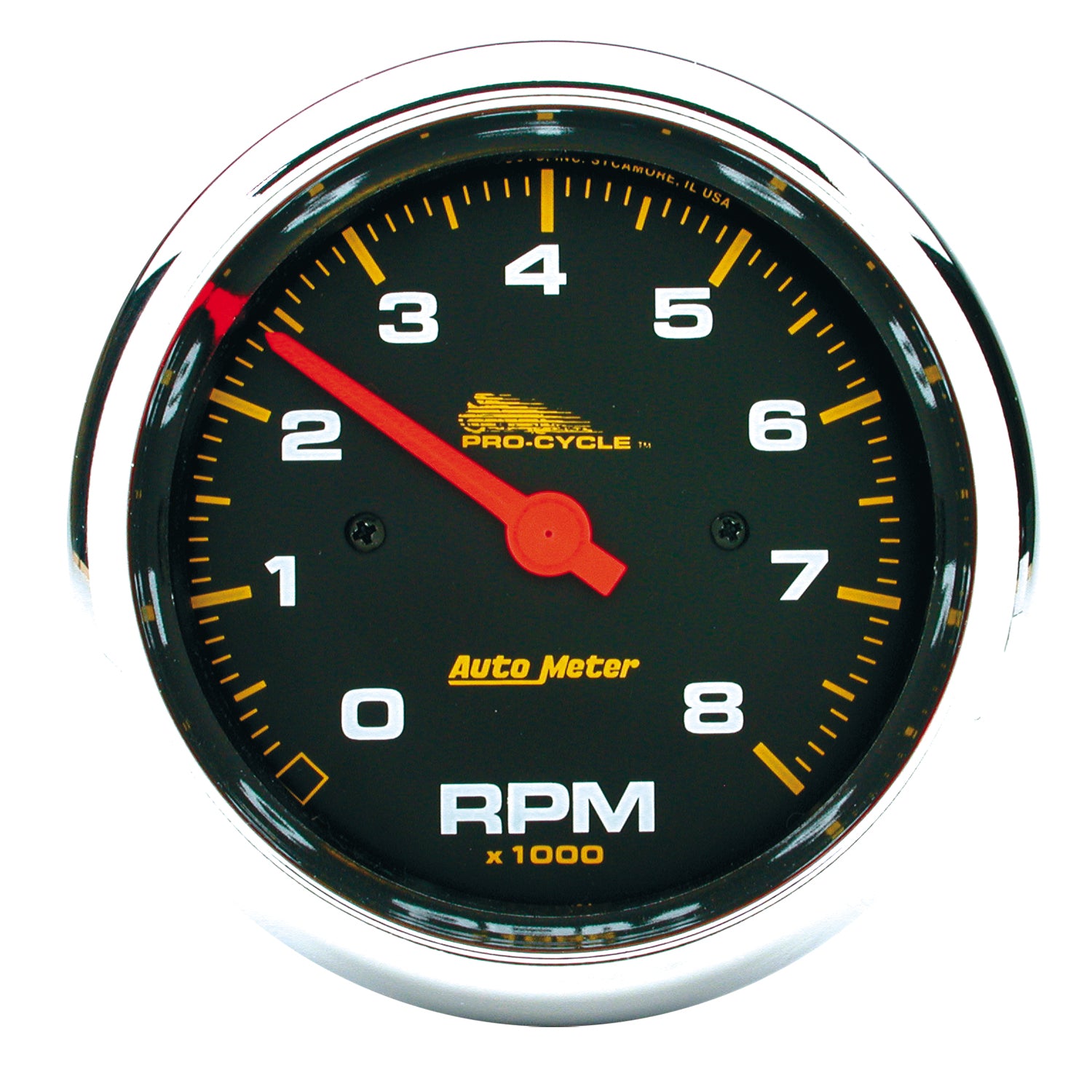 Autometer Pro-Cycle Gauge Tach 3 3/4in 8K Rpm 2&4 Cylinder Black - 19300