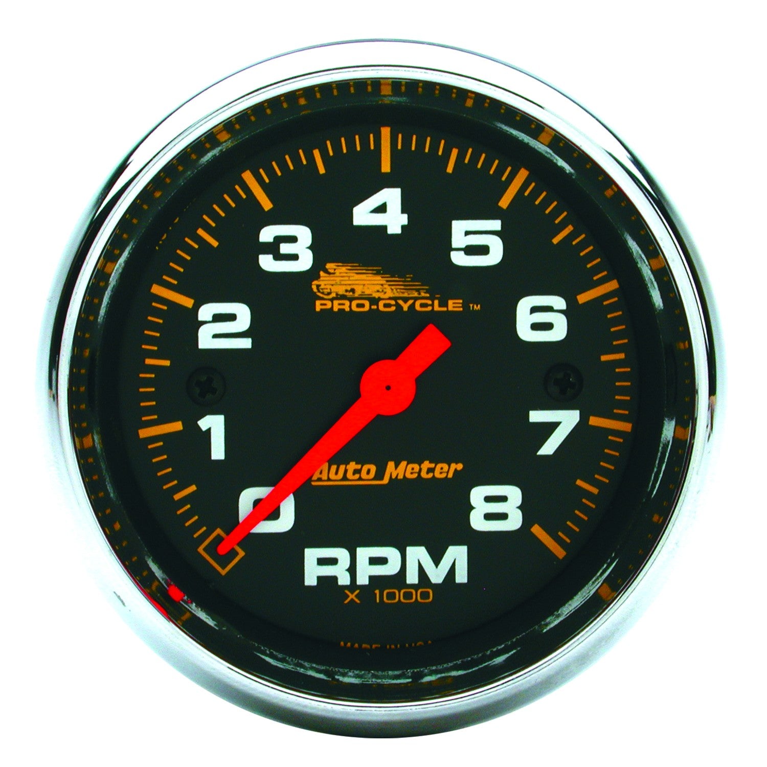 Autometer Pro-Cycle Gauge Tach 2 5/8in 8K Rpm 2&4 Cylinder Black - 19304