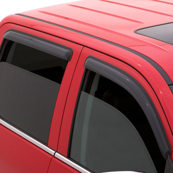 AVS 06-08 Dodge RAM 1500 Mega Cab Ventvisor Outside Mount Window Deflectors 4pc - Smoke - 94845 for 2006-2009 Dodge Ram 2500 