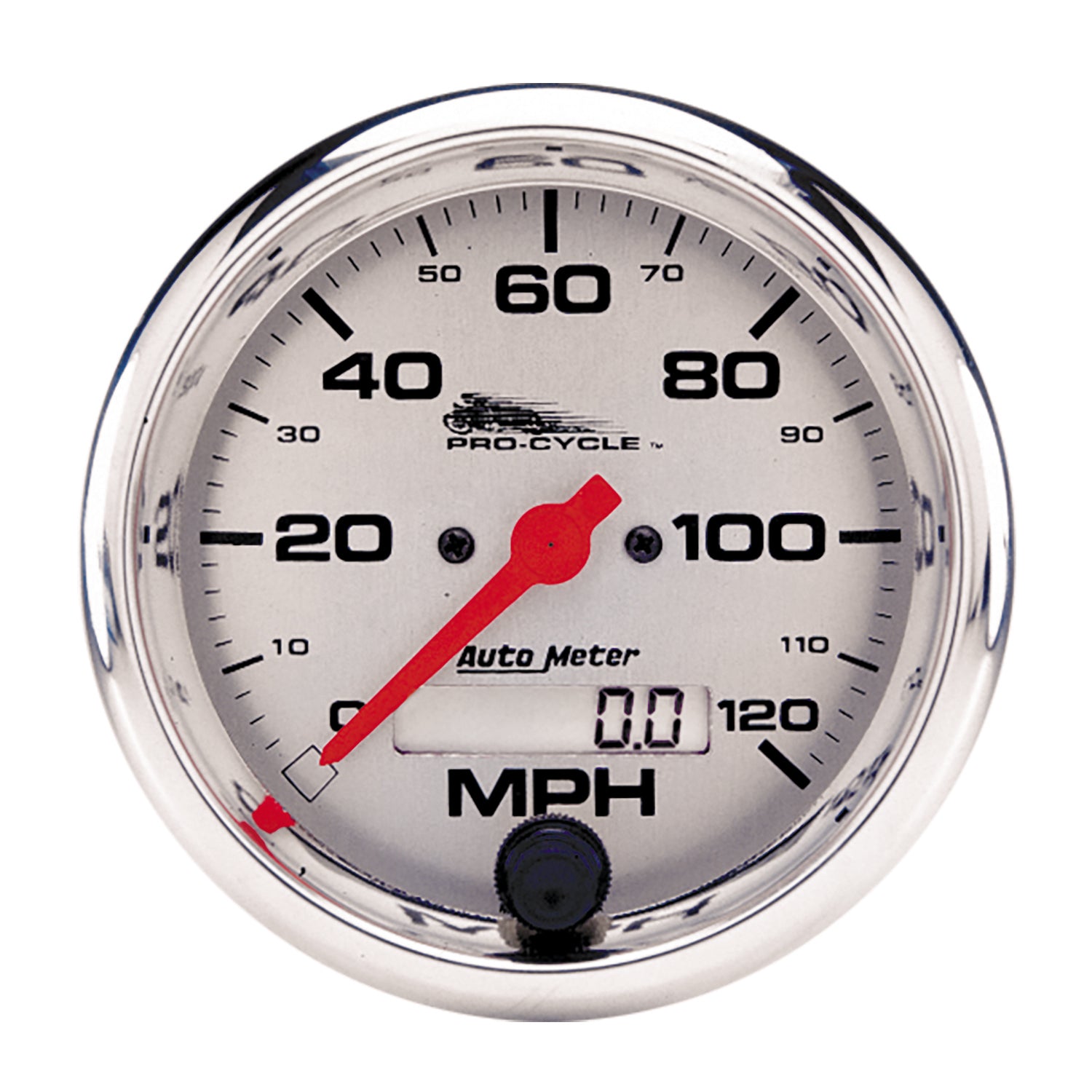 Autometer Pro-Cycle Gauge Speedo 3 3/4in 120 Mph Elec Silver - 19352