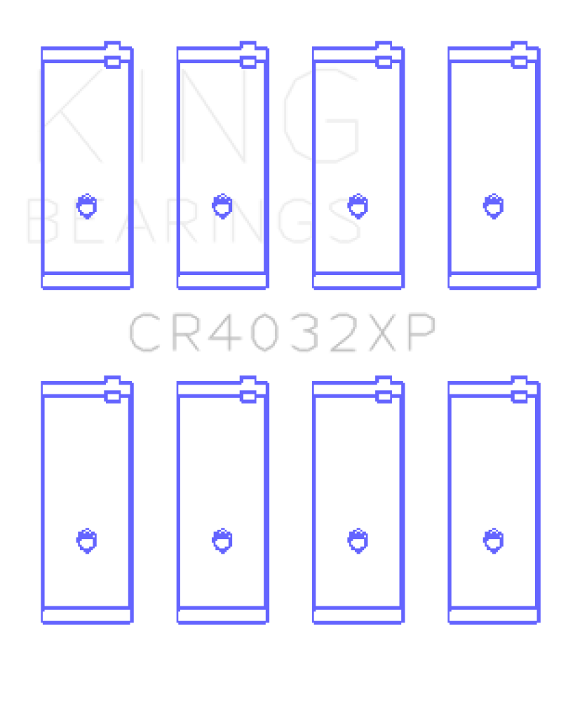 King Toyota 4AGE/4AGZE 16V 1.6L 0.25 Oversized Tri-Metal Performance Rod Bearing Set - CR4032XP0.25