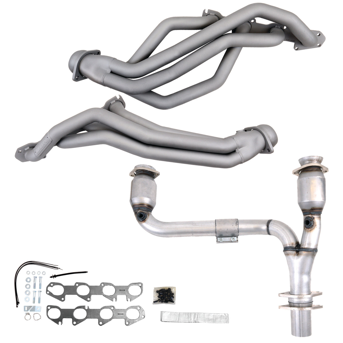 BBK 09-24 Ram 1500 Hemi 5.7L 1-3/4 Long Tube Headers w/High Flow Catted Y-Pipe (Ti Ceramic) - 19502
